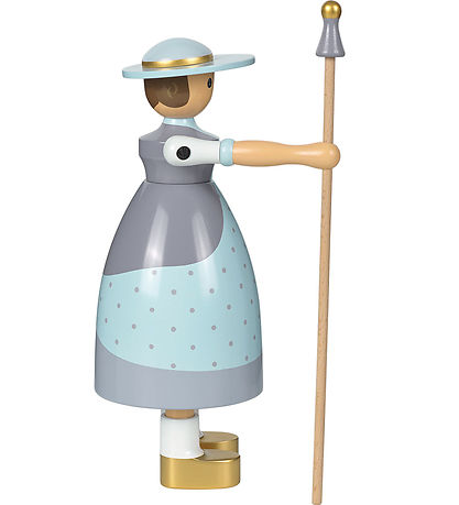 Kay Bojesen Holzfigure - Hyrdinden - 18 cm - Lila/Grün