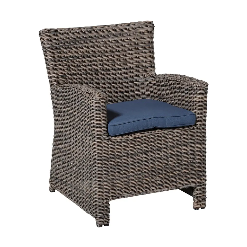 Madison - Zitkussen Wicker Panama safier blue - Ca. 48x48 cm - Set van 4