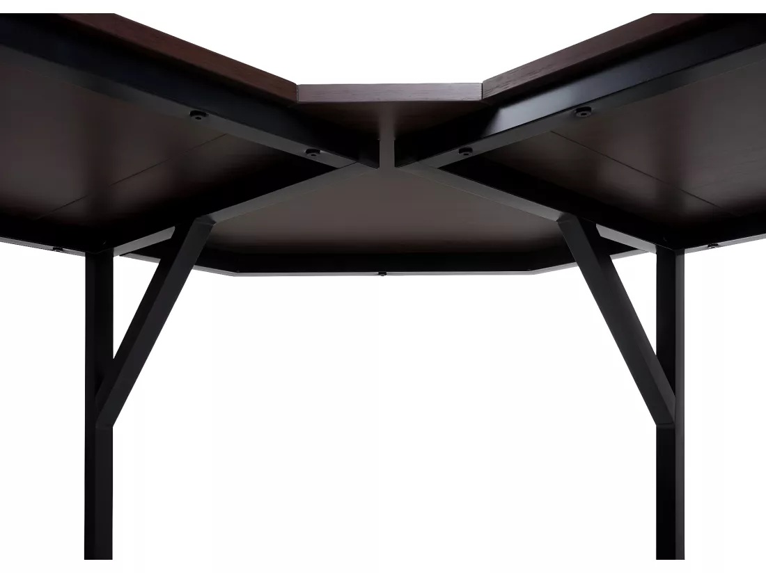 Bureau d'angle MCW-K66, brun foncé