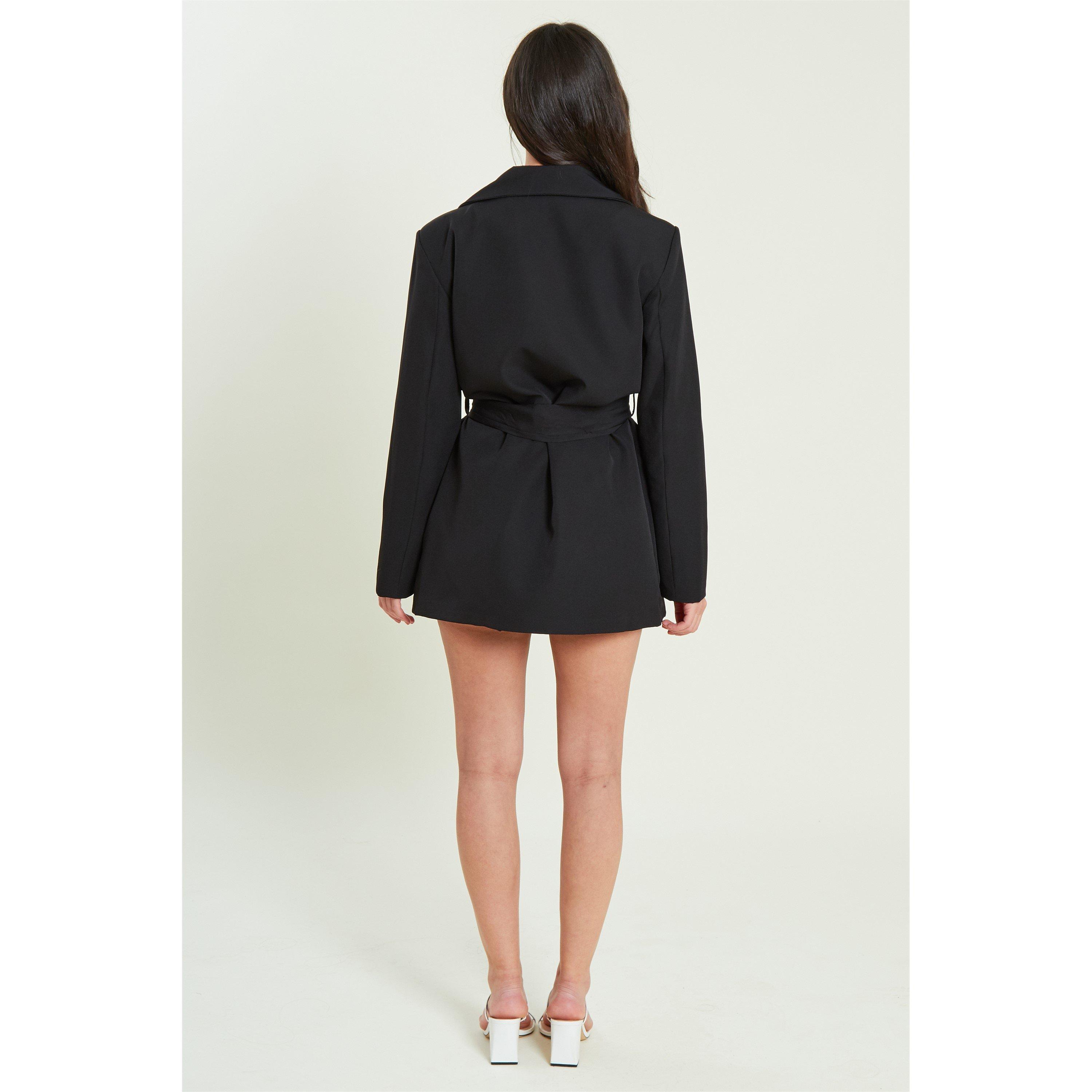 Be You Tie Belt Tailored Blazer