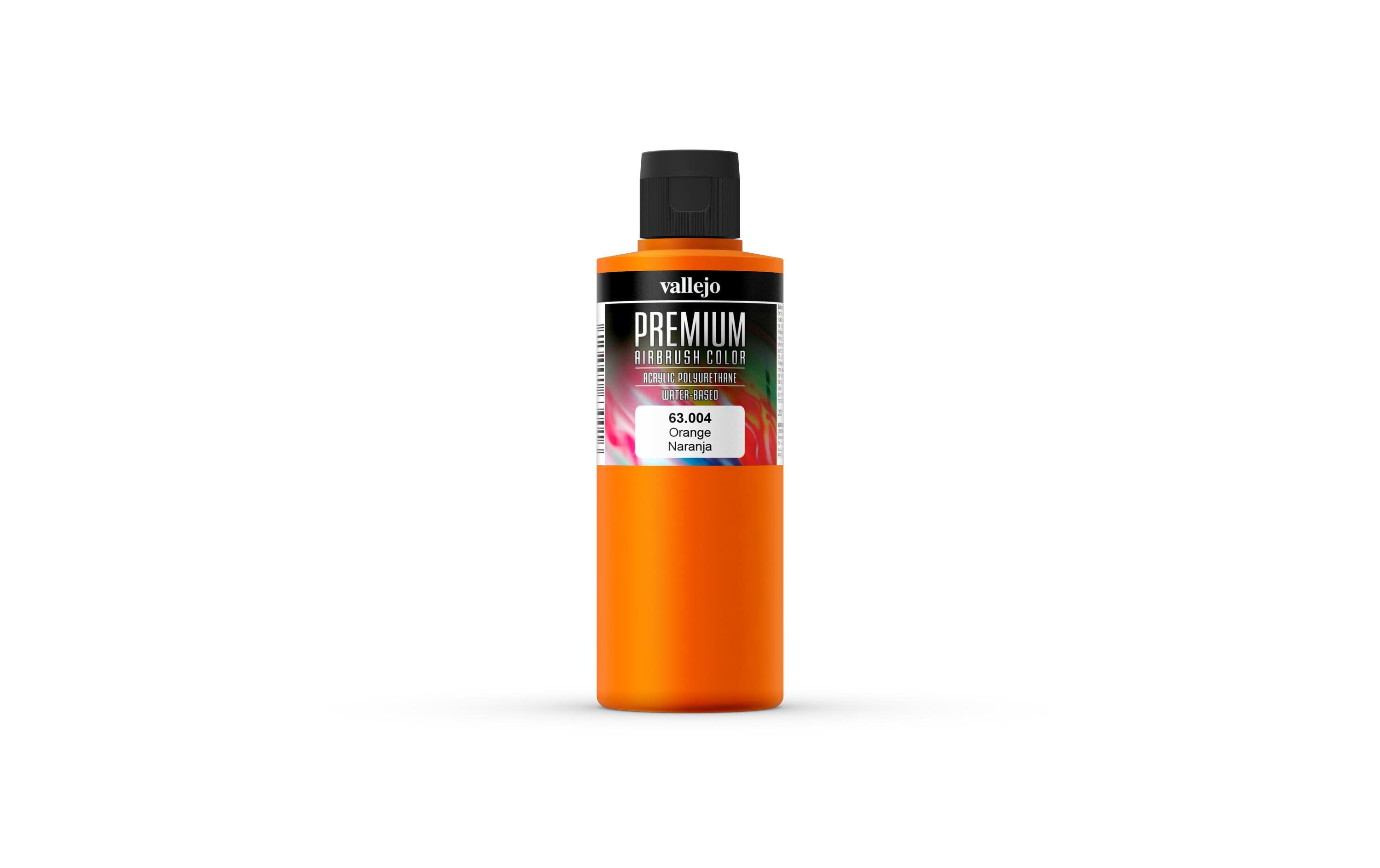 Airbrushfarbe Premium, Orange, 200 mlPremium Airbrush Farbe zum Lackieren von Lexan, Polycarbonat, Glasfaser, Metall und Polyethylene