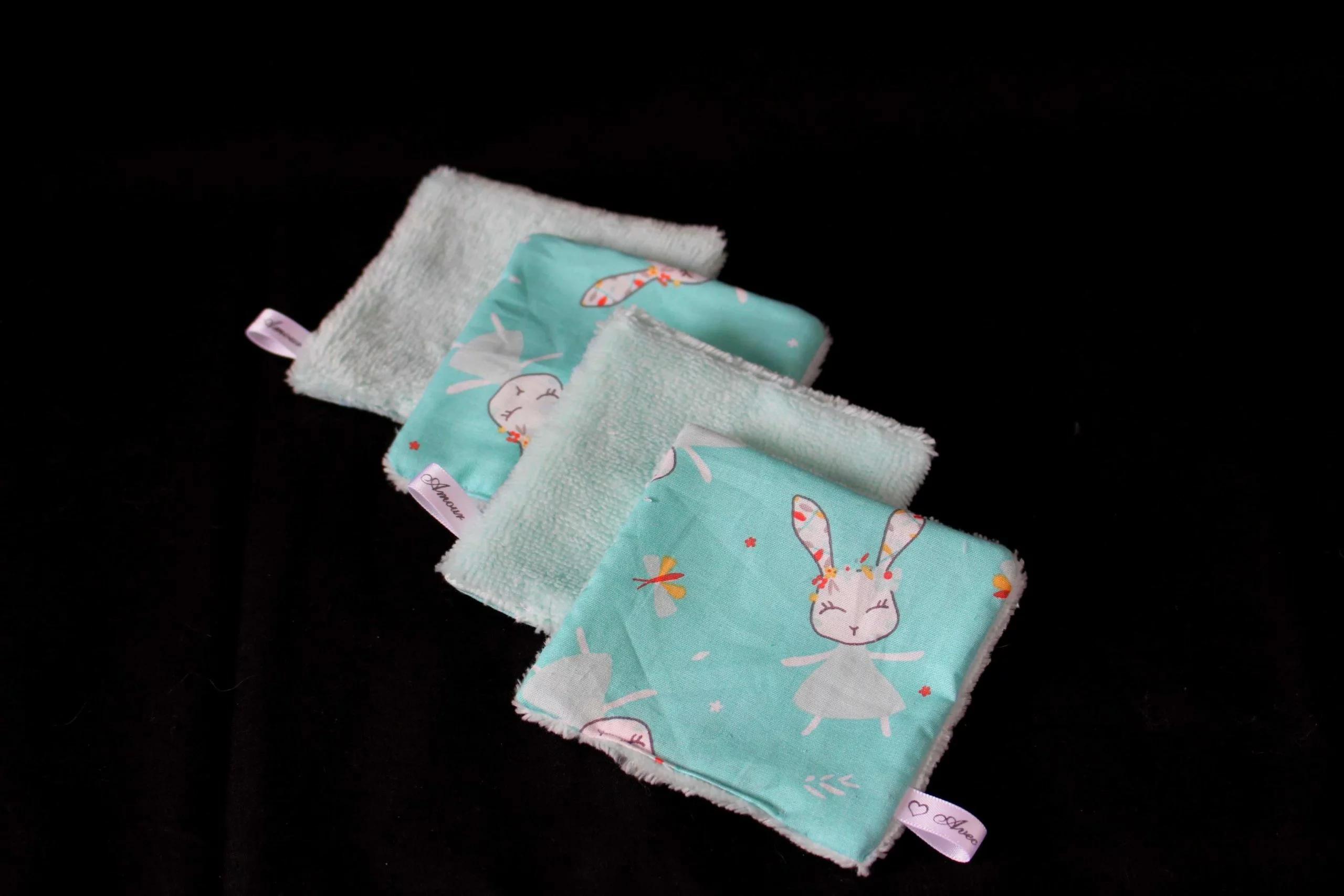 Lingettes réutilisables - bleu