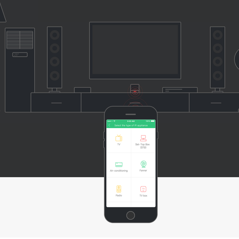 Controle o ar condicionado inteligente AKCT10 AKEMIRA pelo seu celular.
