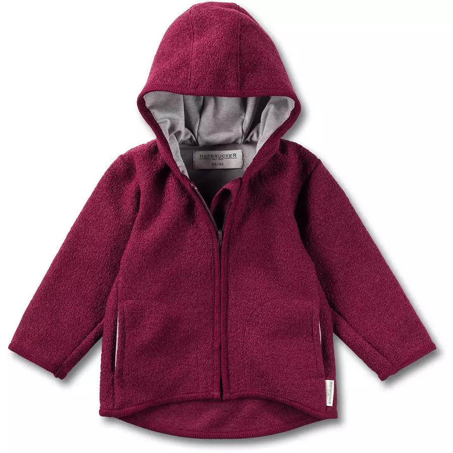 Hofbrucker Baby Wollwalk Jacke Walkjacke Brombeere