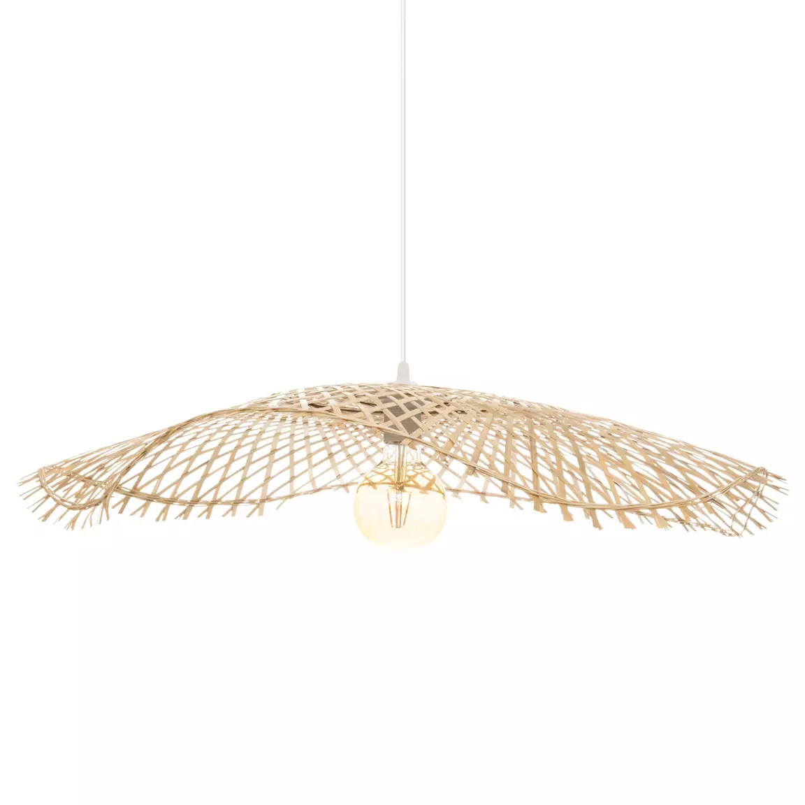 Suspension lumineuse bambou (D75 cm) Tess Naturel