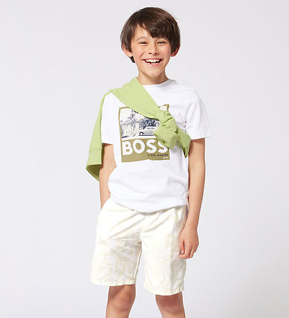 BOSS T-Shirt - Weiß m. Dark Green