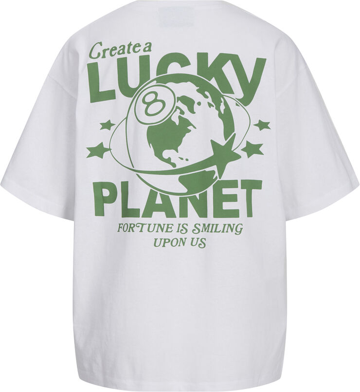 JJXX JXMILLOW LOOSE SS TEE JRS FT24 Bright white/lucky planet