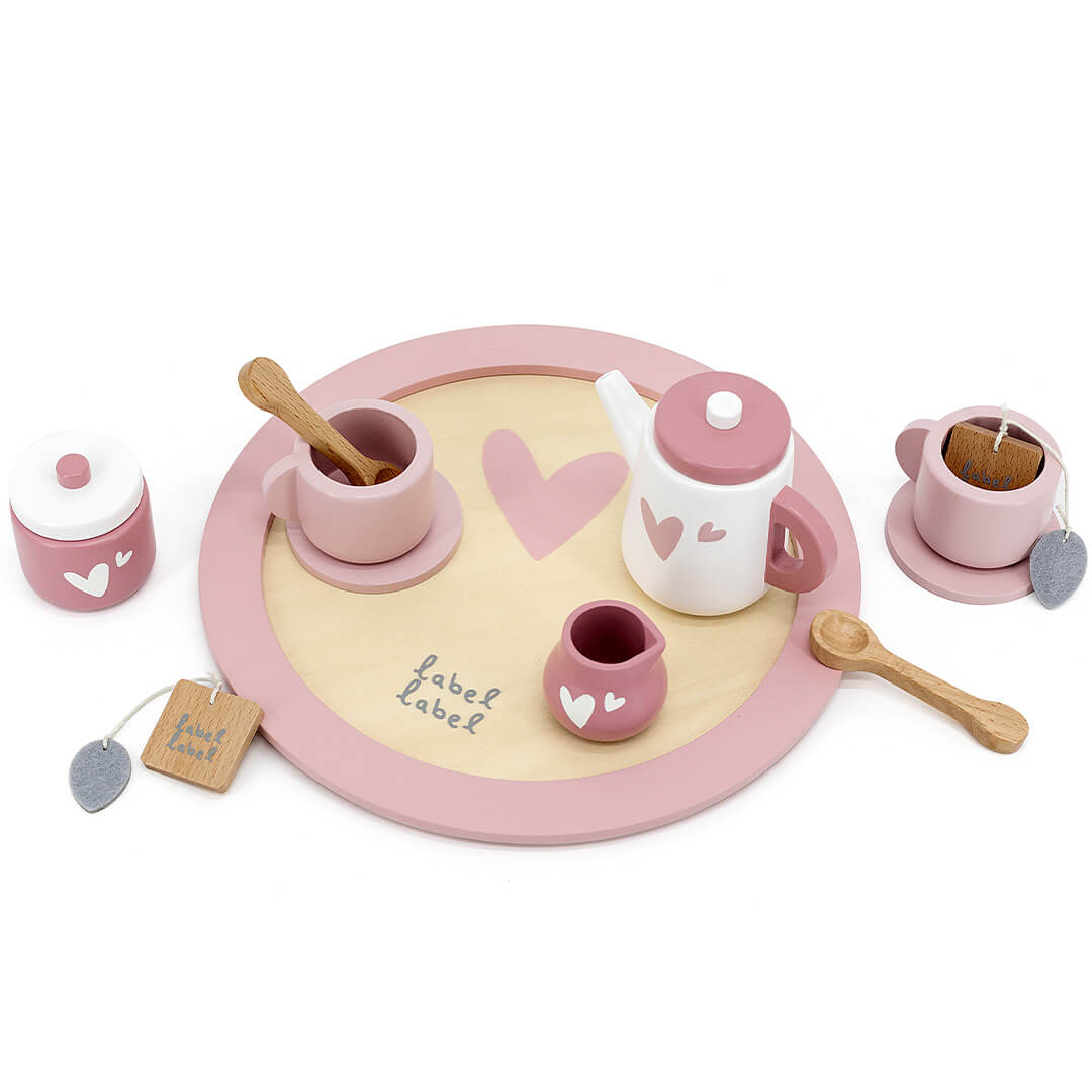 Label label theeservies pink - 14-delig
