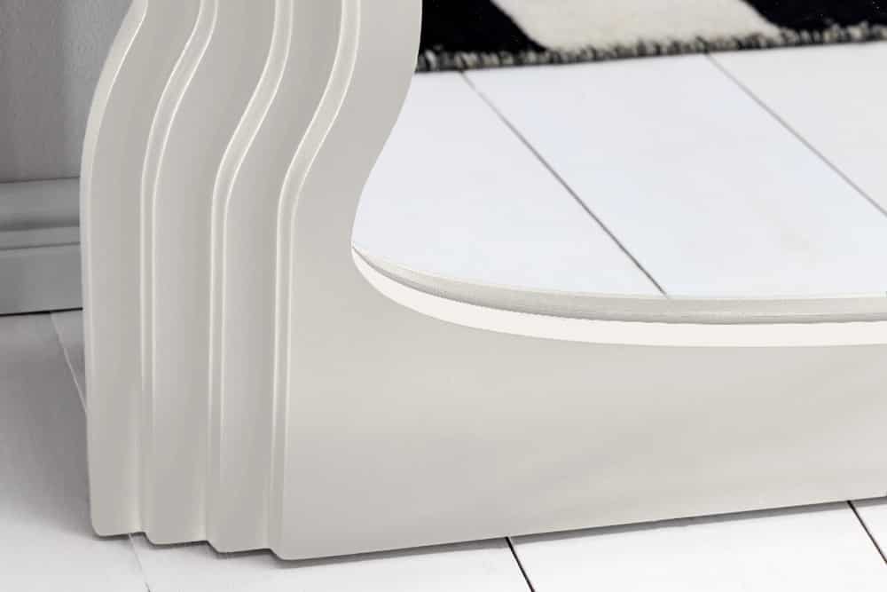 Design Wandspiegel WAVE 160cm weiß Rundbogen Spiegel