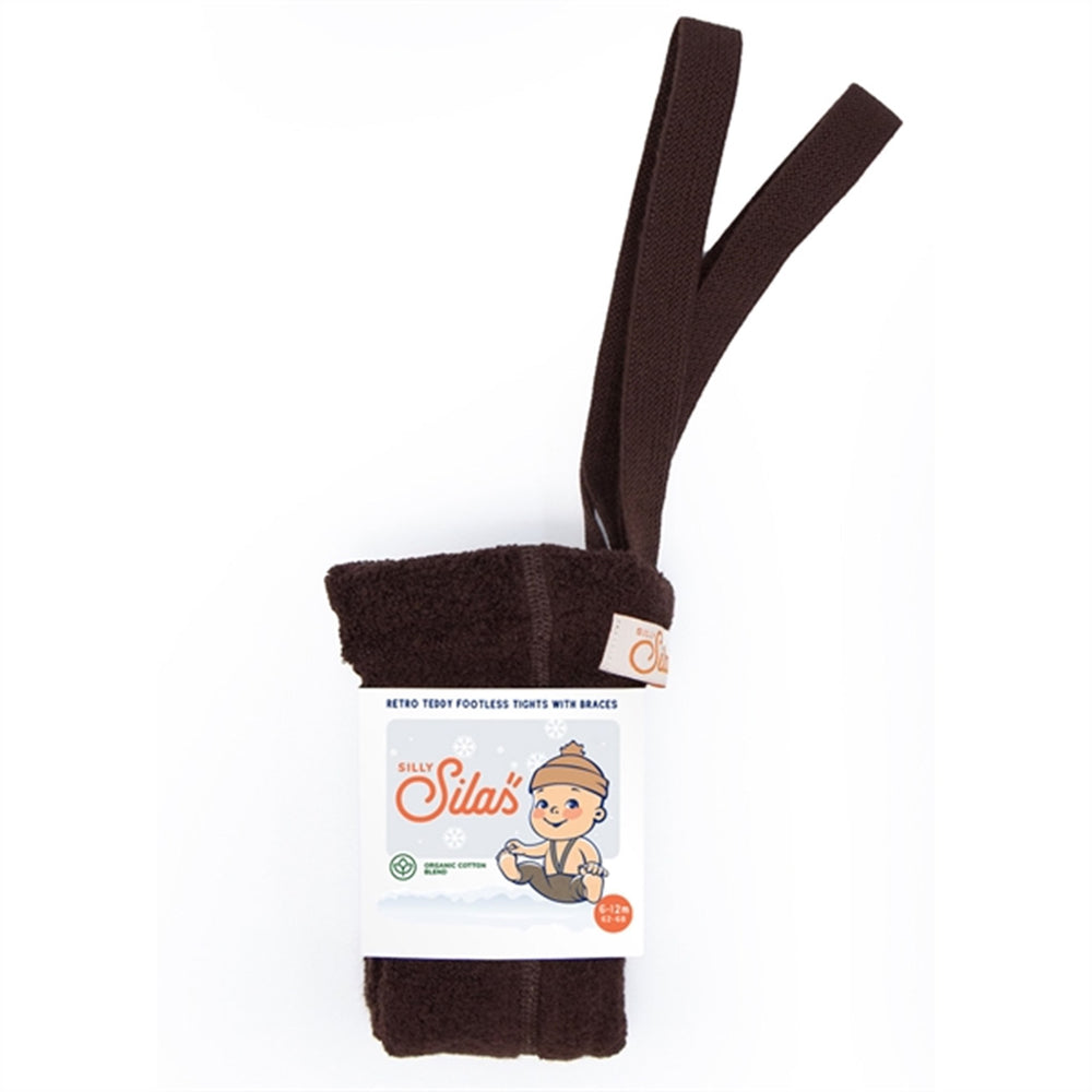 Teddy Warmy Footles Tights Chocolate Brown