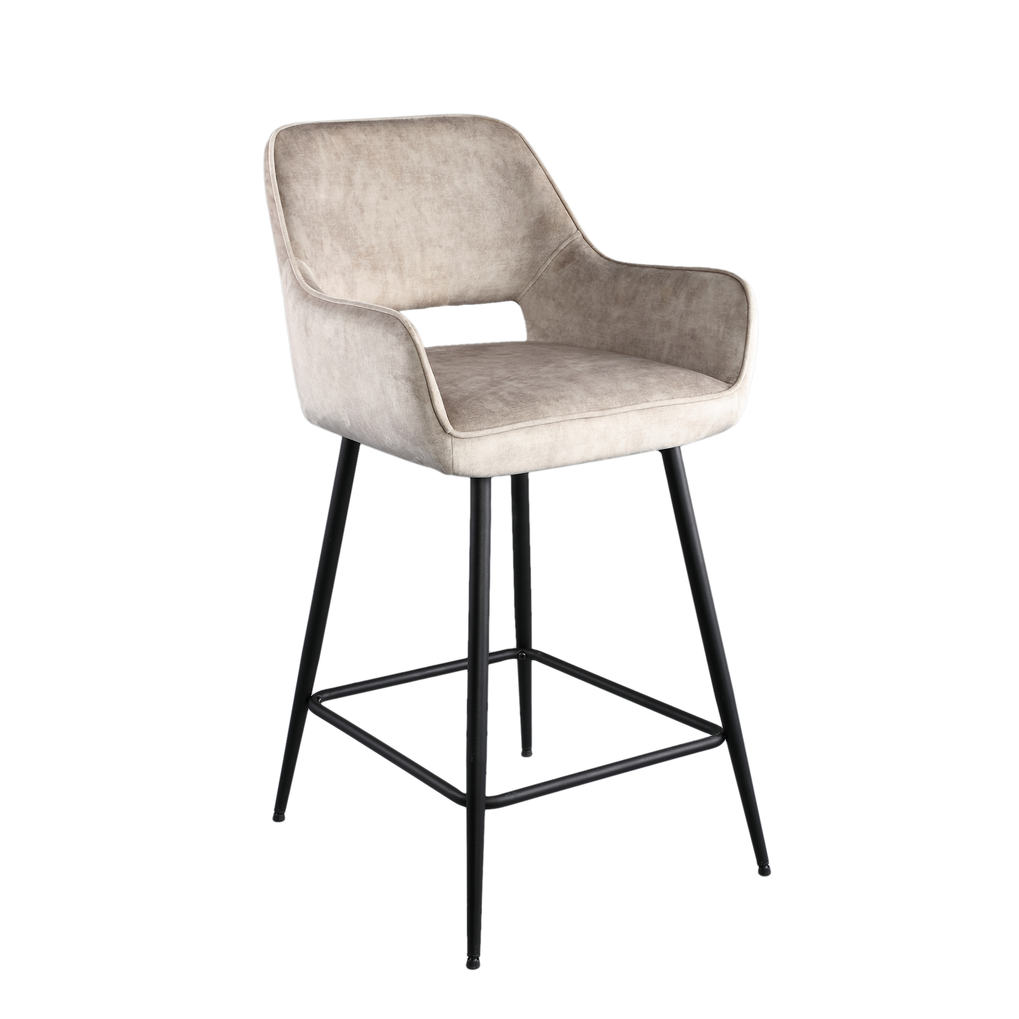 Barstoel Pim Velvet Beige M