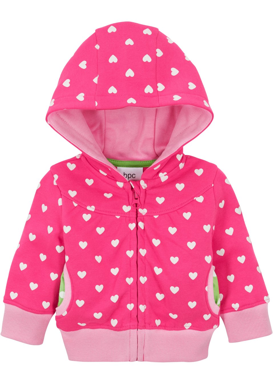 Veste sweat bébé à capuche coton