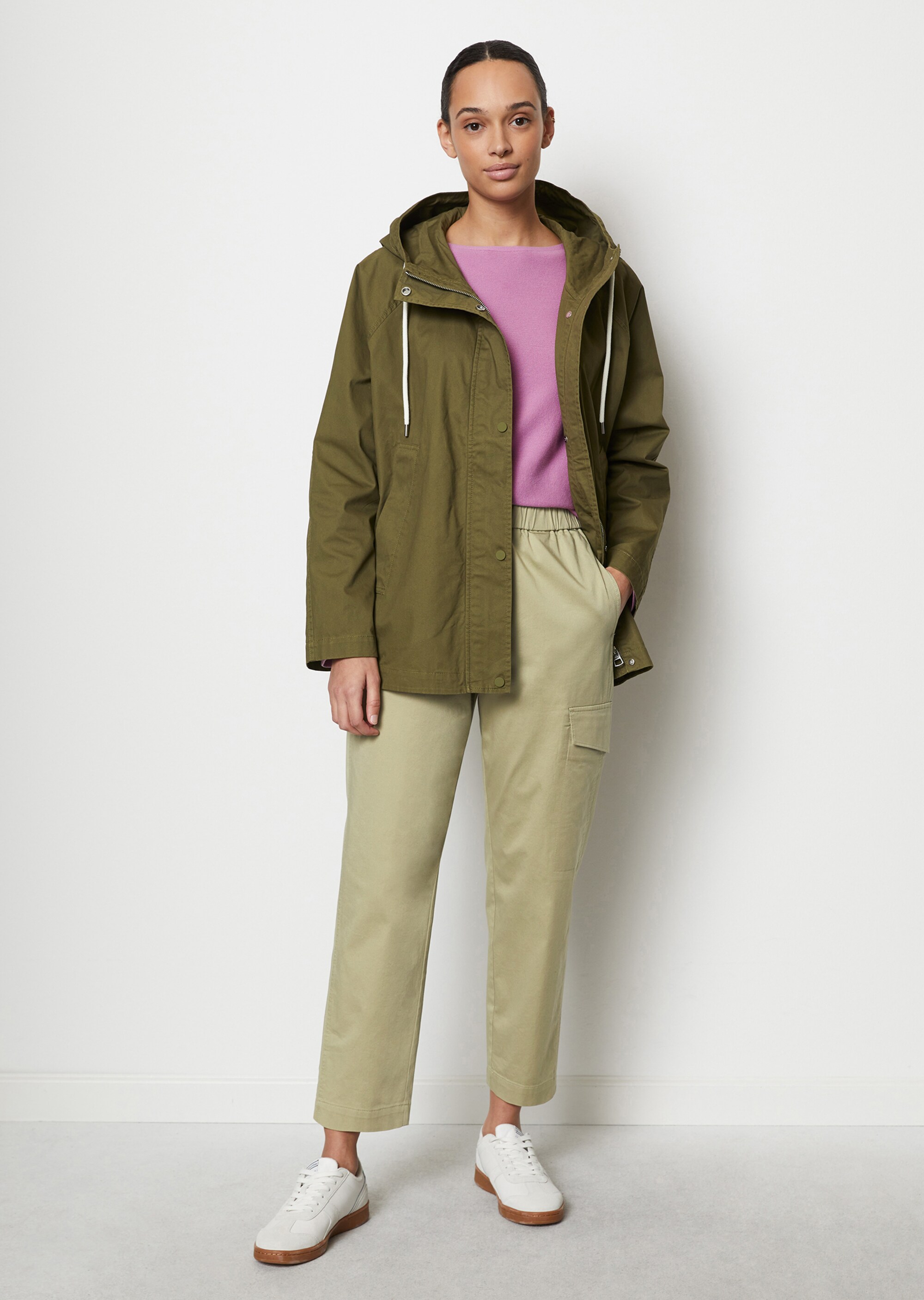 Jacke im Cape-Stil relaxedaus Organic Cotton-Twill
