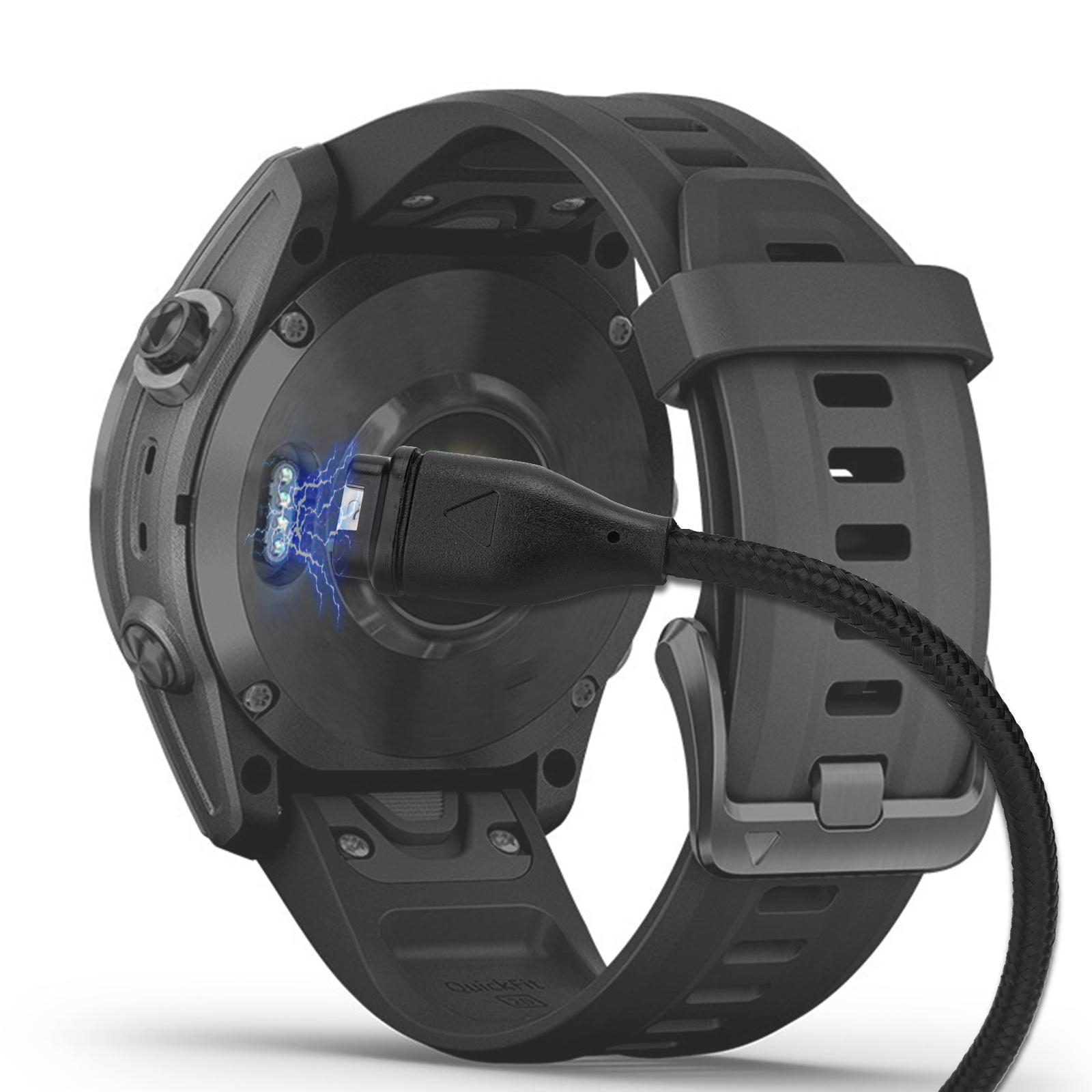 (1m) Garmin USB C Charging Nylon Ladekabel - Schwarz