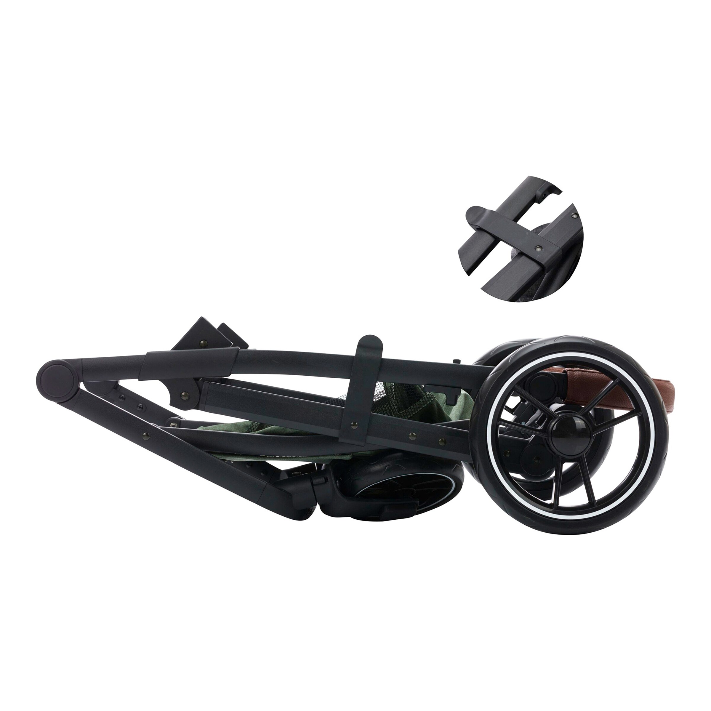 babycab Kombikinderwagen Stockholm Trio-Set (2024) inkl. i-Size Babyschale und Wickeltasche forest green