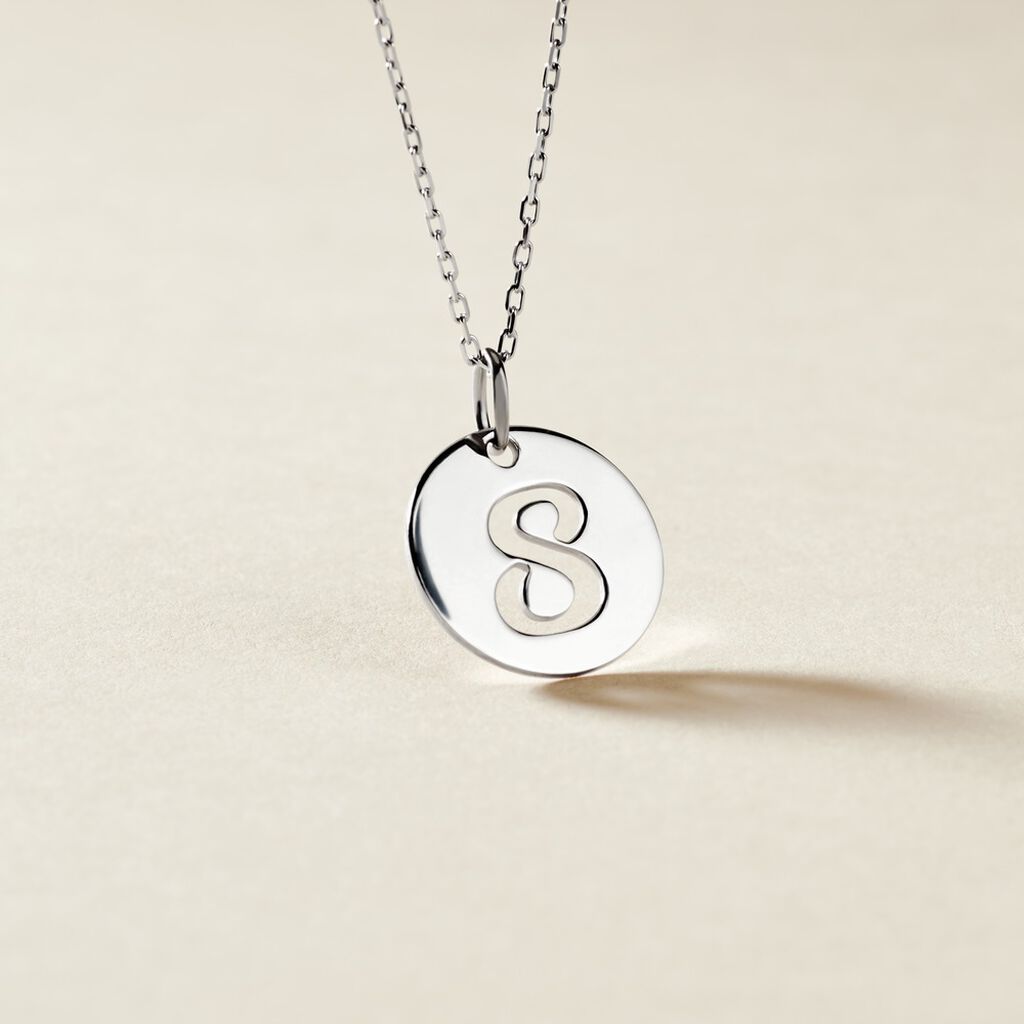 Pendentif Efiso Argent Blanc