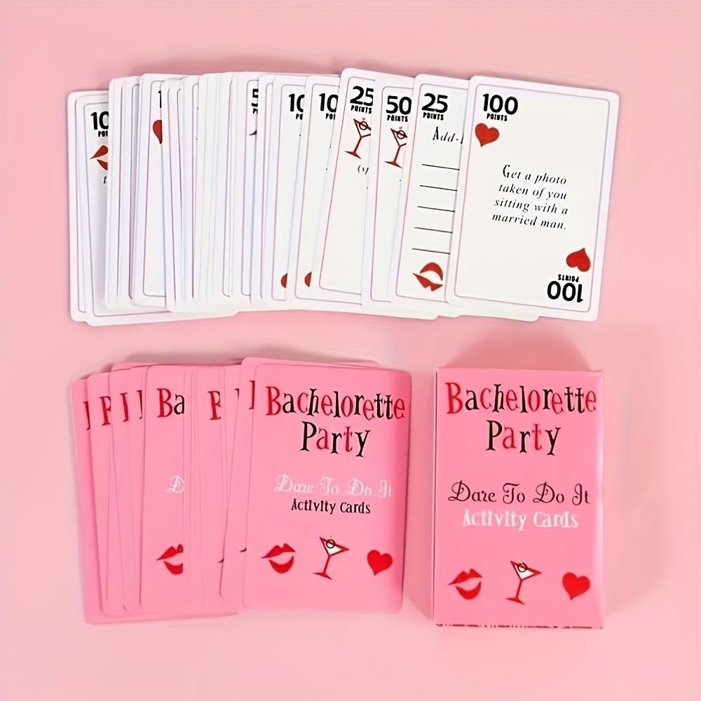Junggesellinnenabschied Party Spiel Lustige Aufgaben Karten Bachelorette Gesellschaftsspiel für Erwachsene