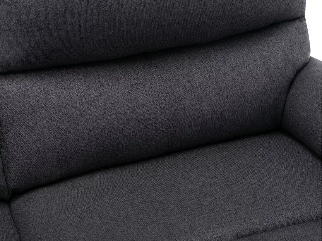 Canapé d'angle droit relax électrique en tissu gris anthracite LUNANO