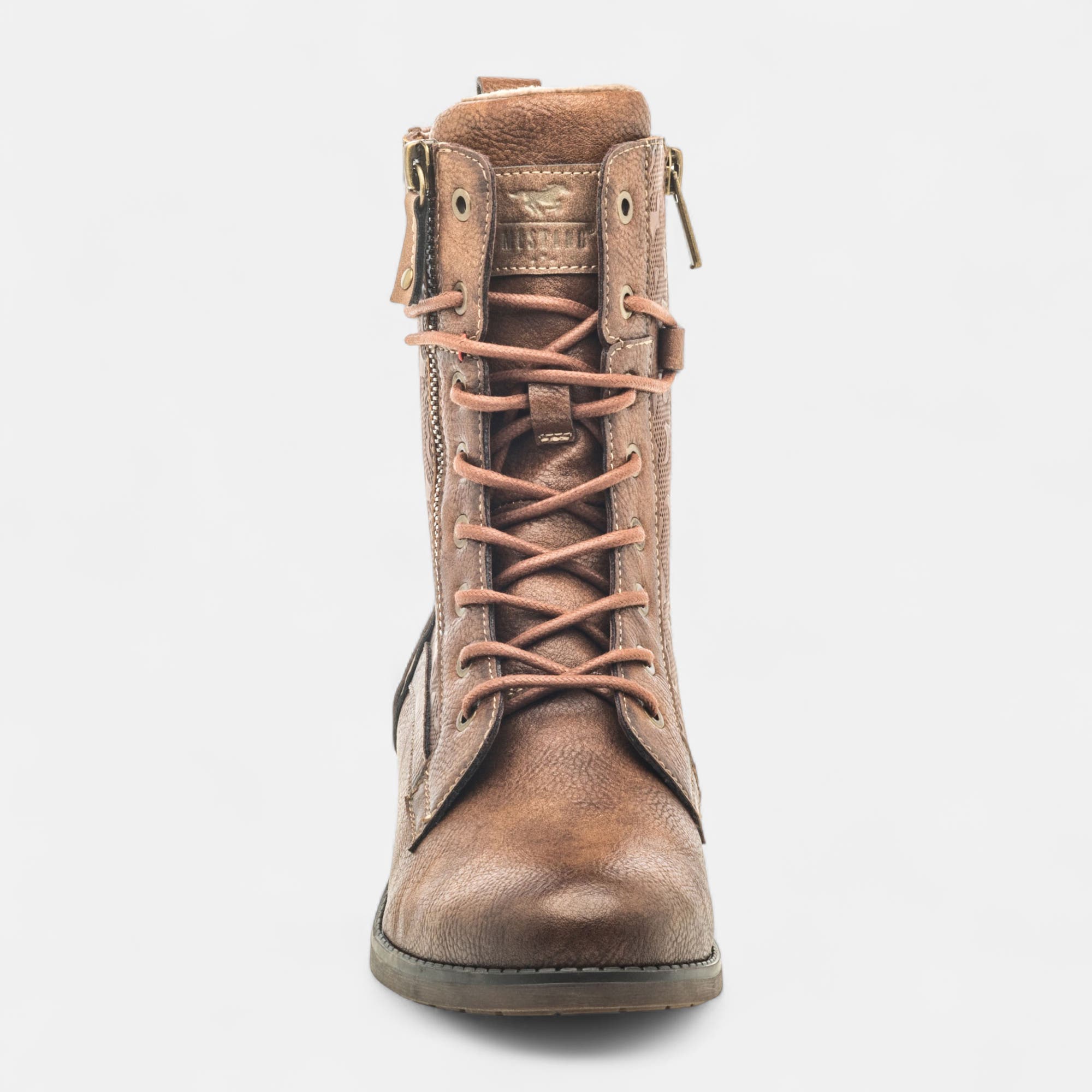 Bottines à lacets Femme cognac