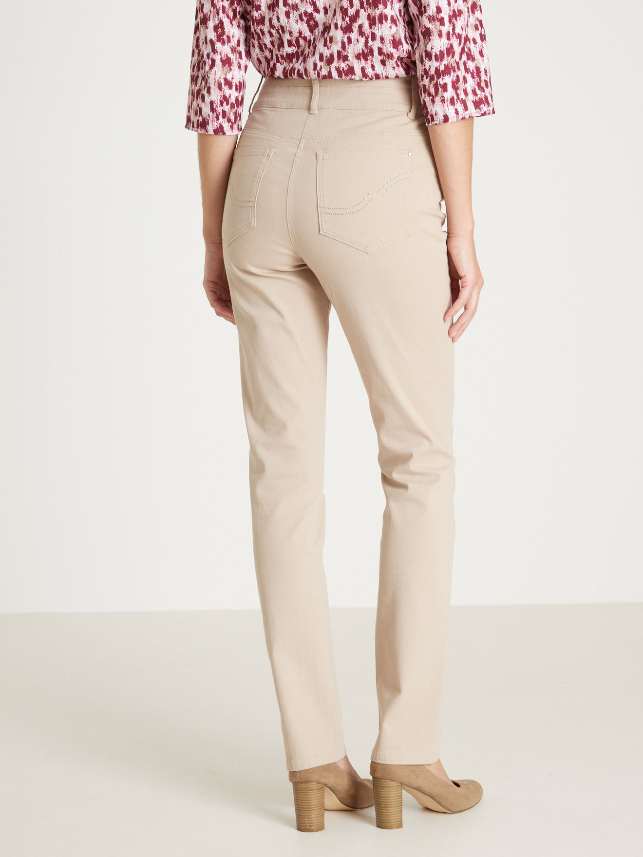 Pantalon taille haute coupe droite