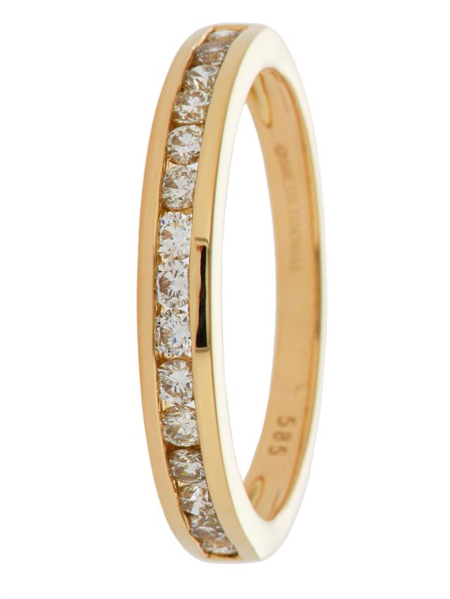 Rivière-Ring, Brillanten, 0,50 ct. Gelbgold 585