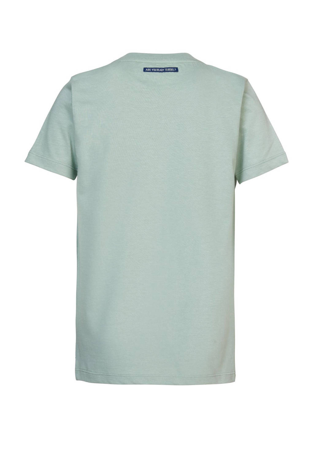 Blue Rebel T-shirt Juan met printopdruk groen