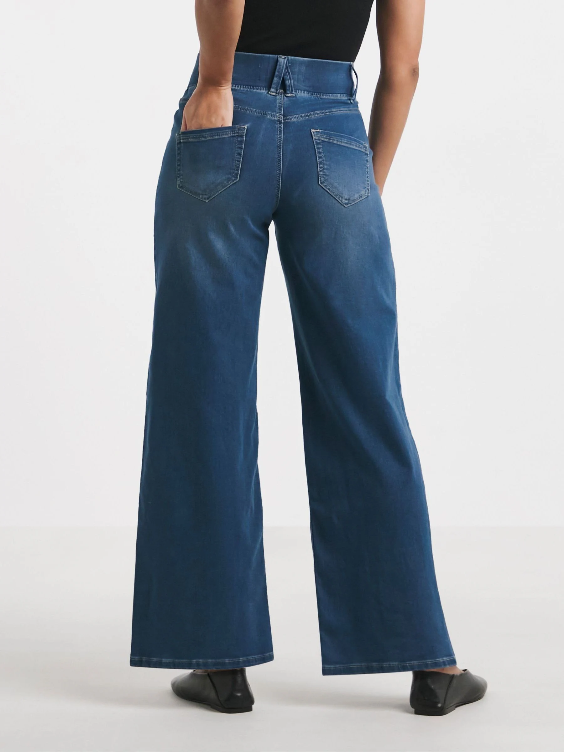 Blauw - Simply Be Wide Leg Jeggings