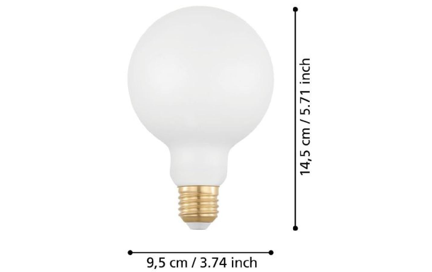 Lampe 7.5 W E27 WarmweissLED-Leuchtmittel mit weissem Glas