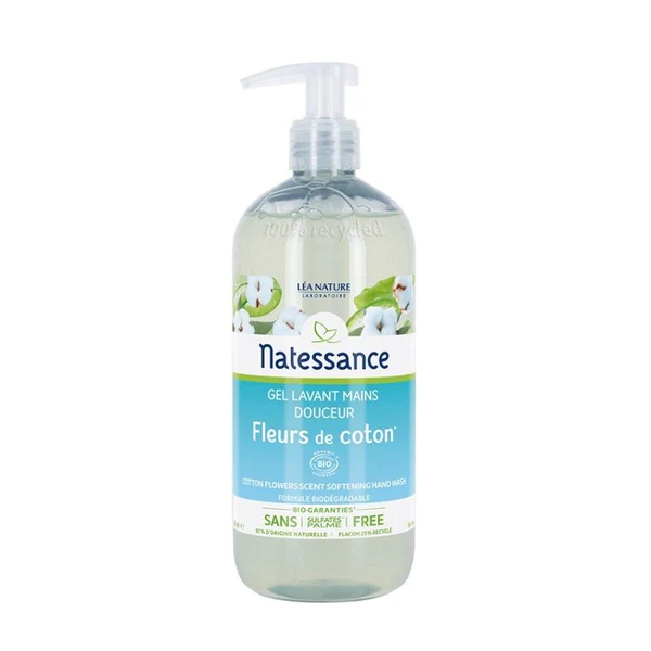 Natessance Gel Lavant Mains Douceur Fleur de Coton 500 ml