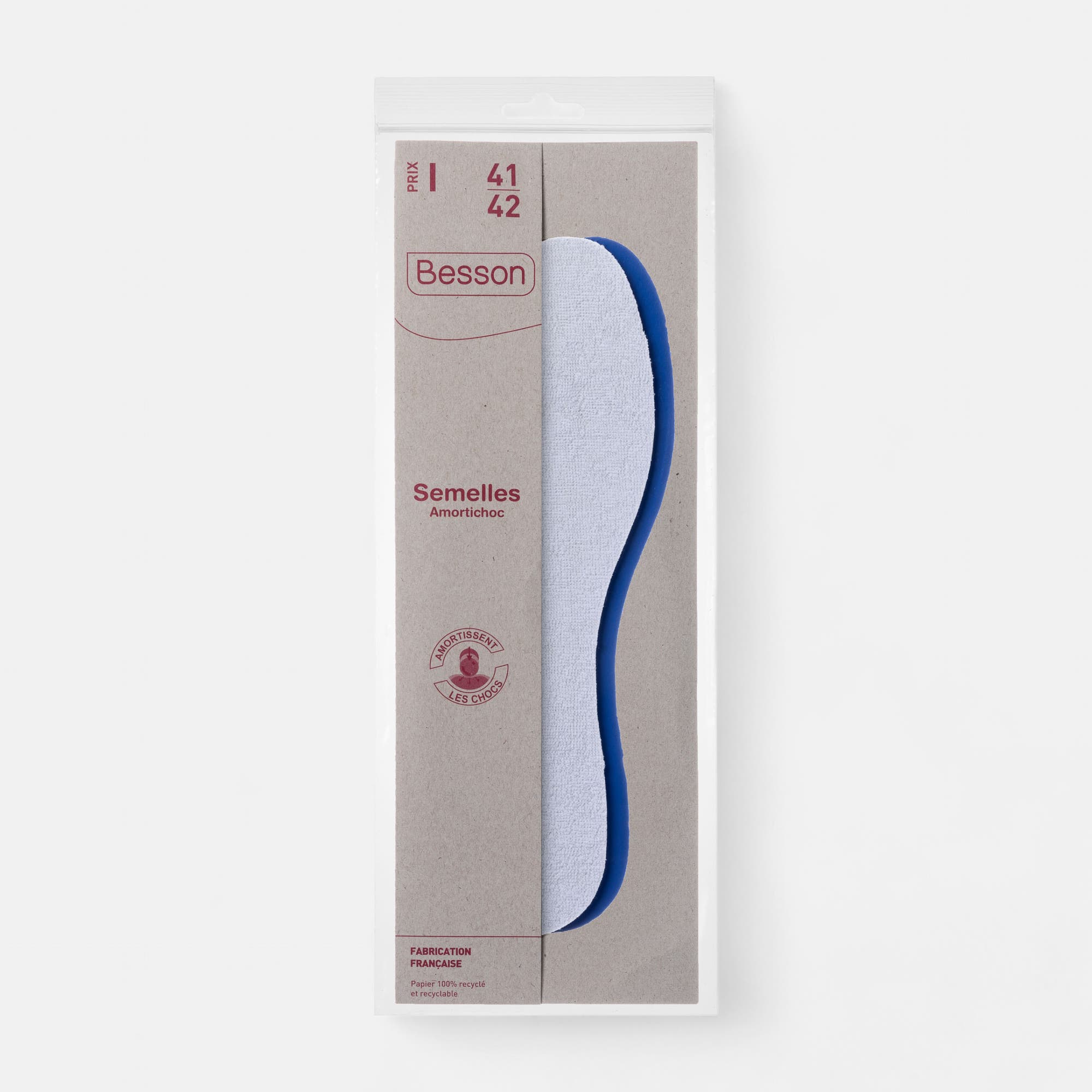 Semelles amortichoc 41 42 sans coloris
