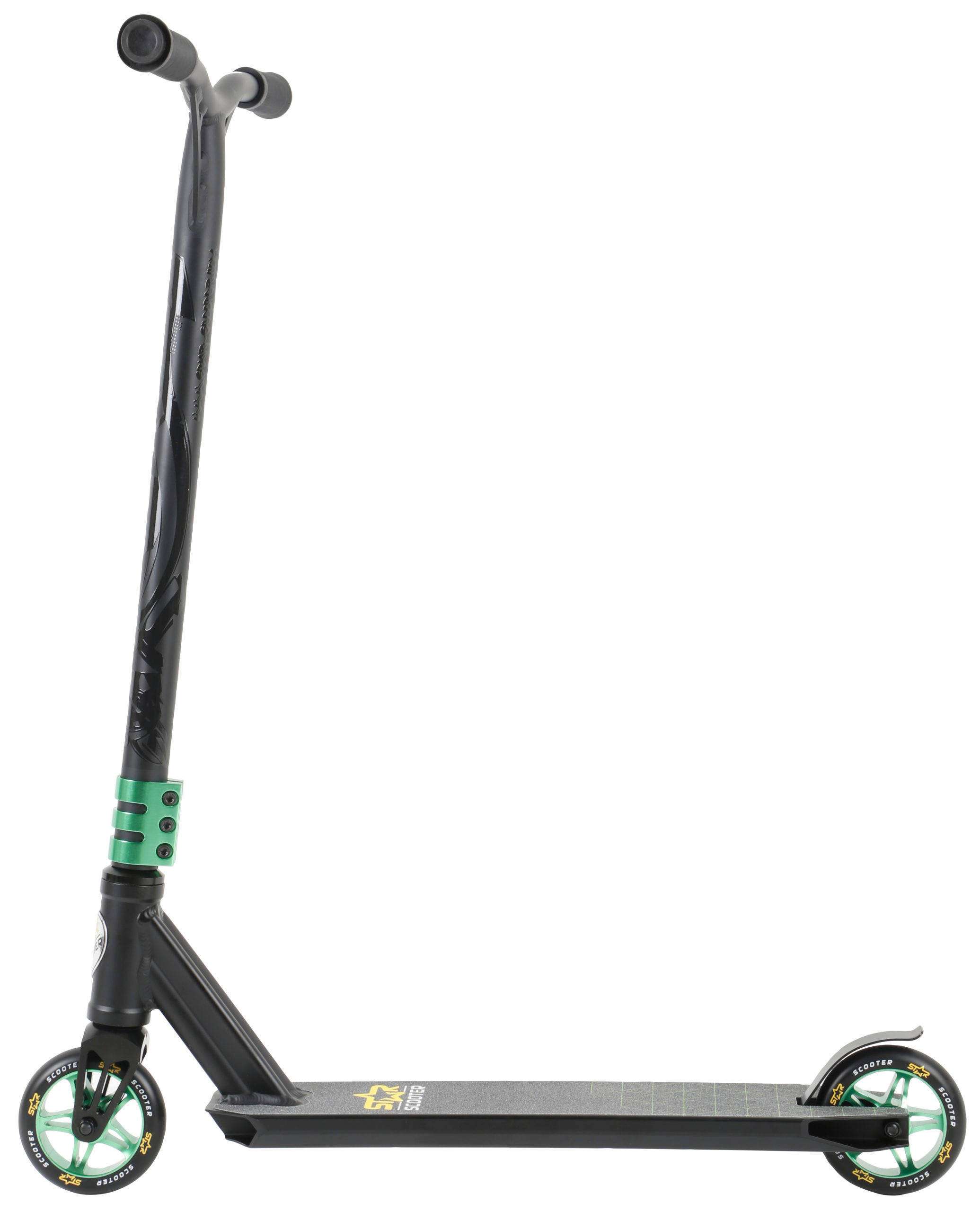 STAR SCOOTER Freestyle Jump alu stuntstep, 110mm Semi Pro, zwart / groen