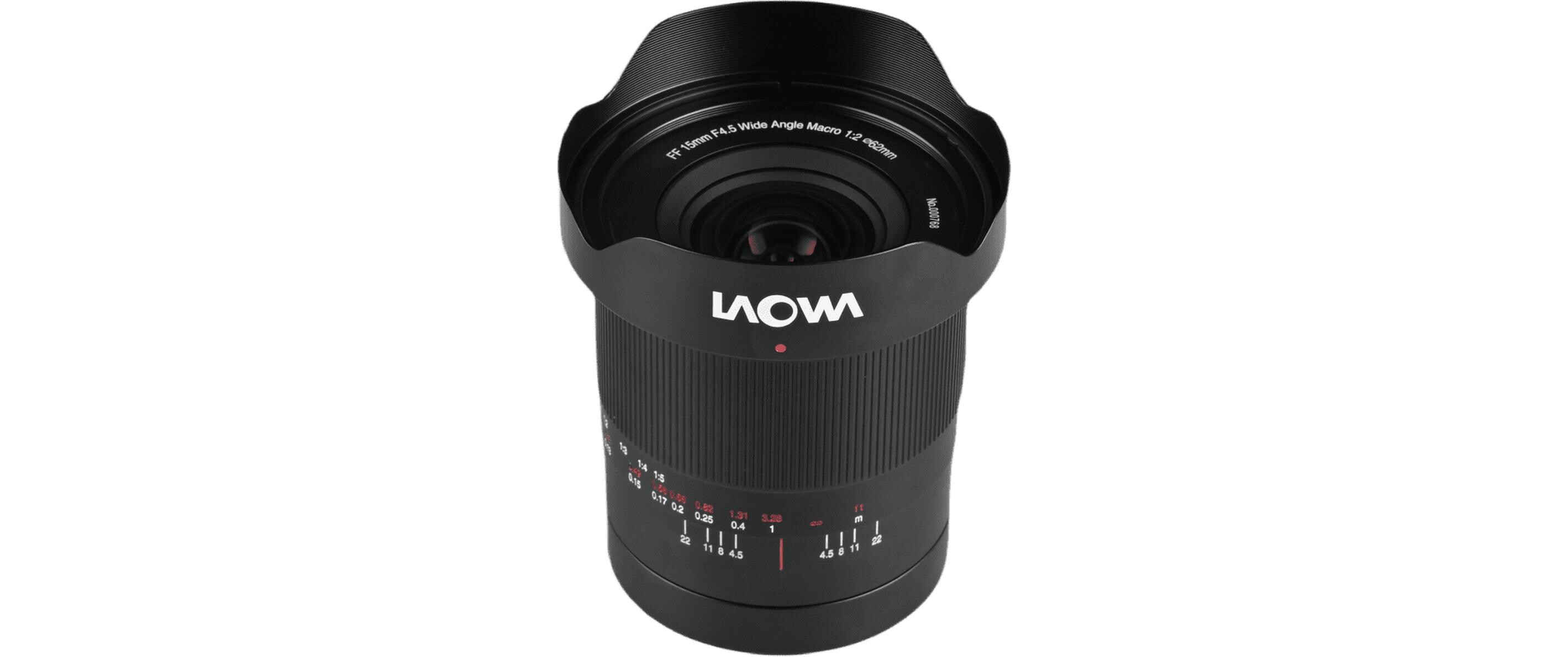 15mm F/4.5 0.5X Weitwinkel-Makro Auto-Blende – Canon EF<br>15 mm Festbrennweite mit 1:2 Makrofunktion