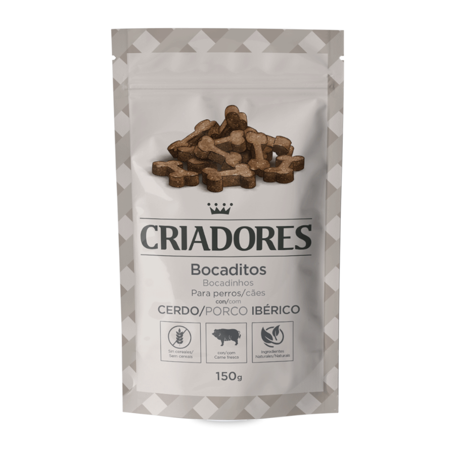 Petiscos para cães de criadores de porcos ibéricos