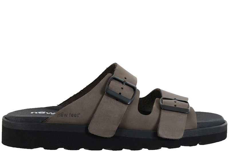 NEW FEET SLENTERS I BRUNT OLIERET SKIND - LÆSTEGRUPPE M