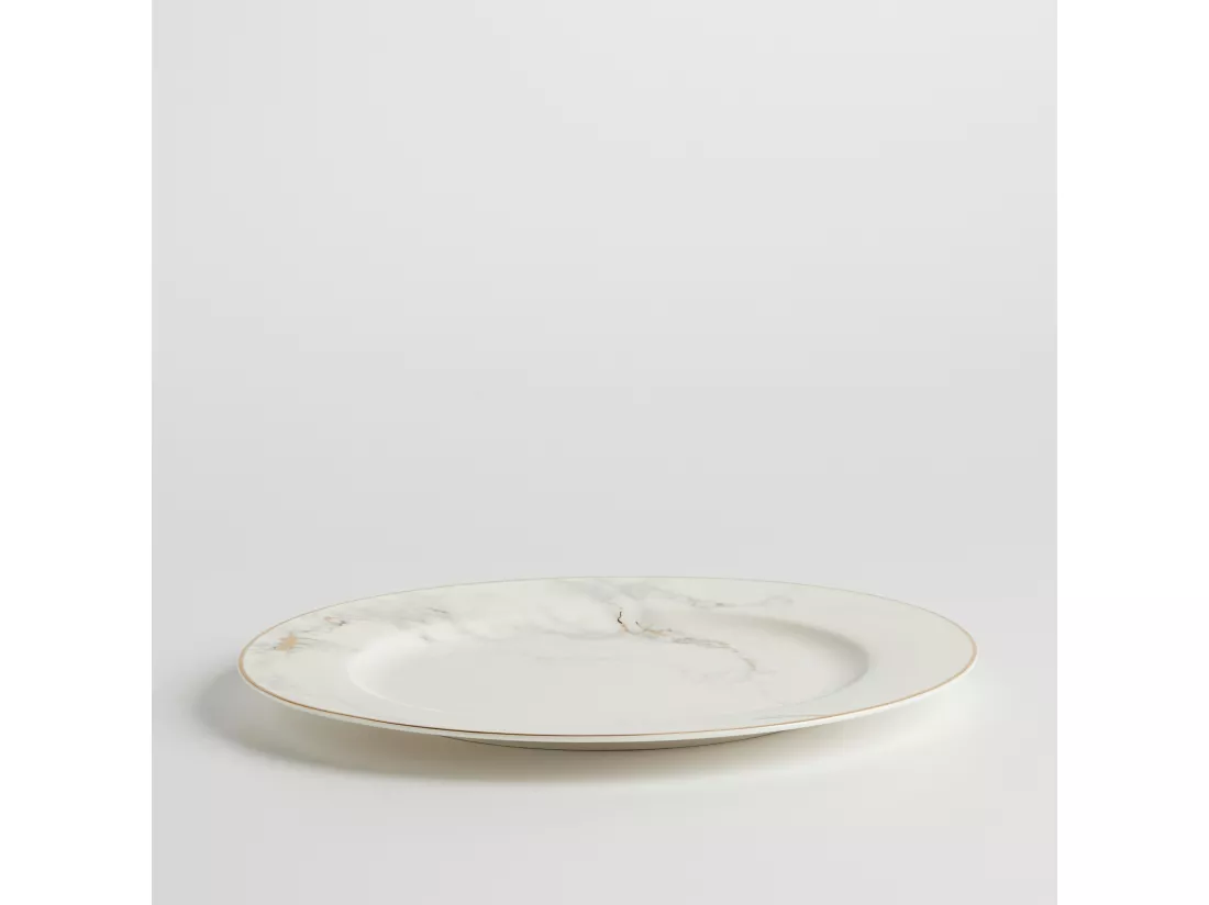 Assiette Plate Marberis Blanc Moyen 2x27