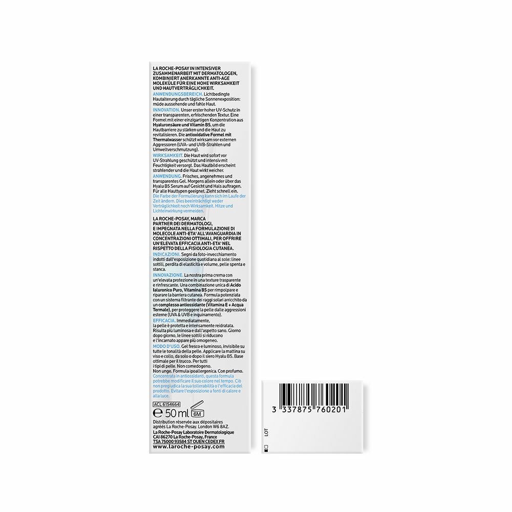 La Roche Posay HYALU B5 AQUAGEL LSF 30