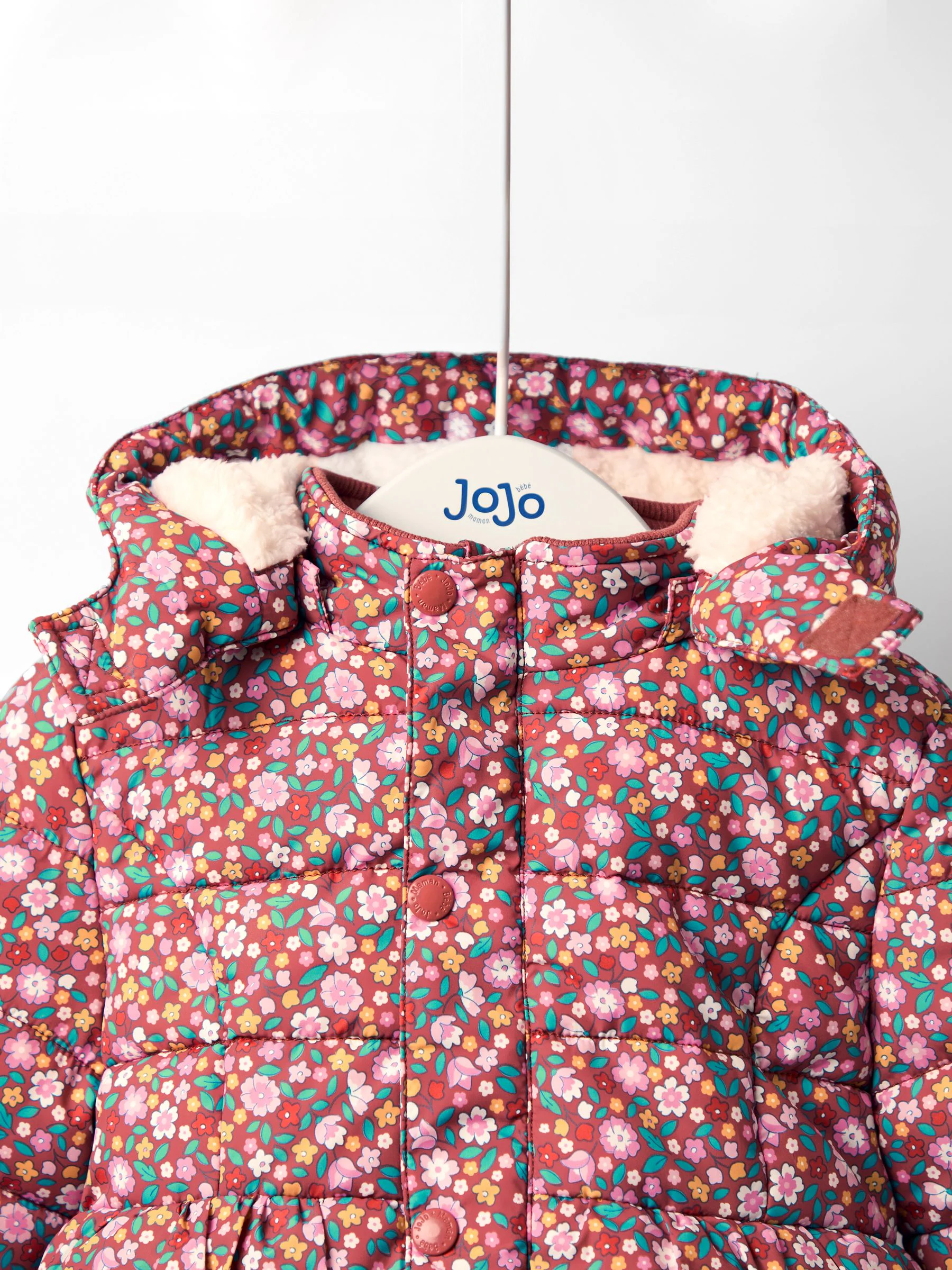 Bruin met fijne print - JoJo Maman Bébé Lined Parka