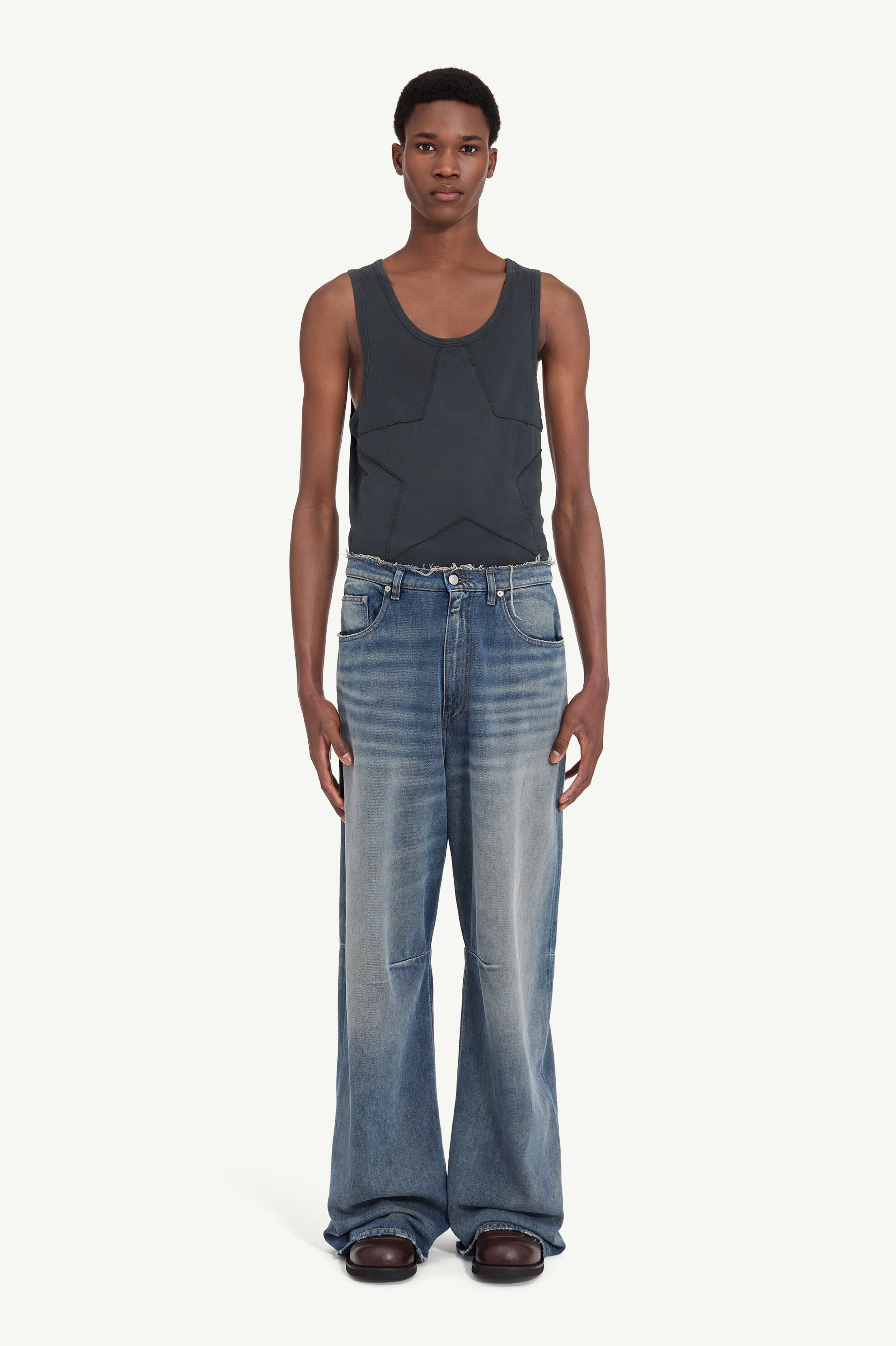 Jean ample délavée pour homme | MM6