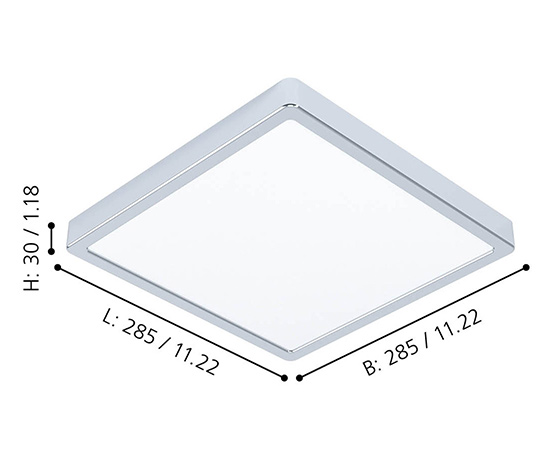 Eglo LED-Deckenleuchte »Fueva 5«, eckig