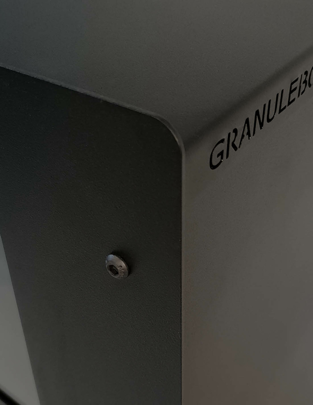Meuble de rangement à granulés de bois 55kg noir cerf
