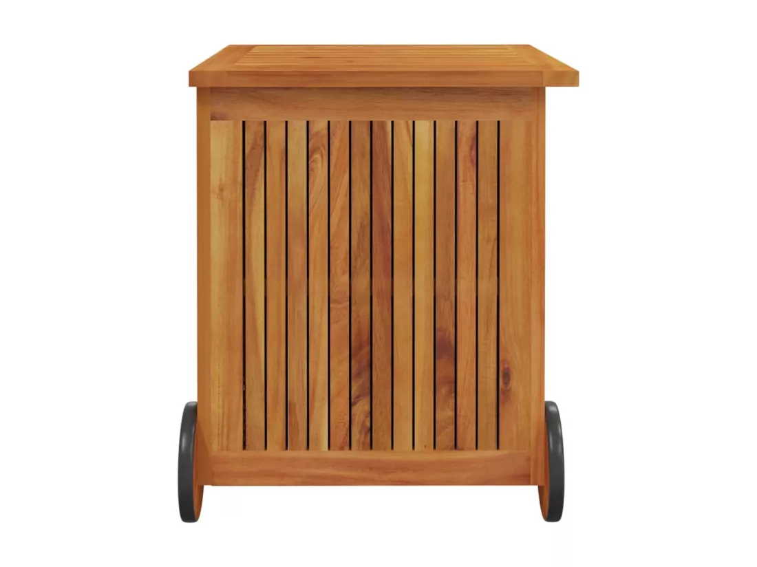 Prolenta Premium - Boîte de rangement de jardin avec roues 60x50x58 cm Bois acacia