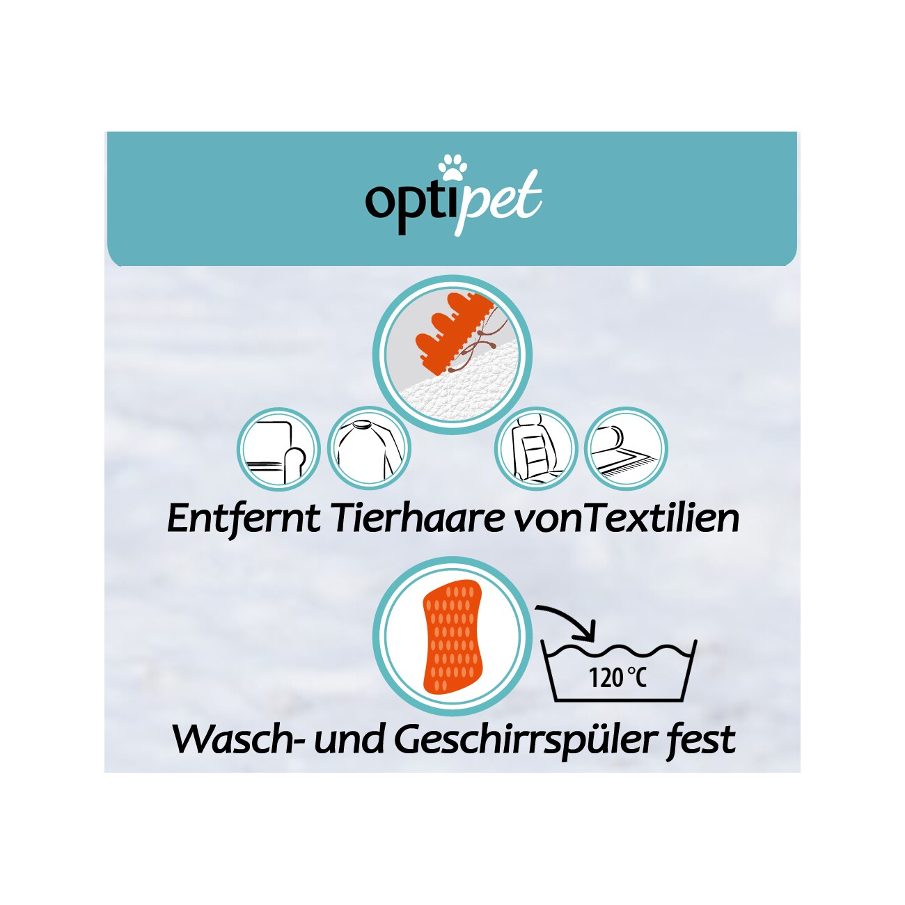 OptiPet Tierbürste für Langhaar