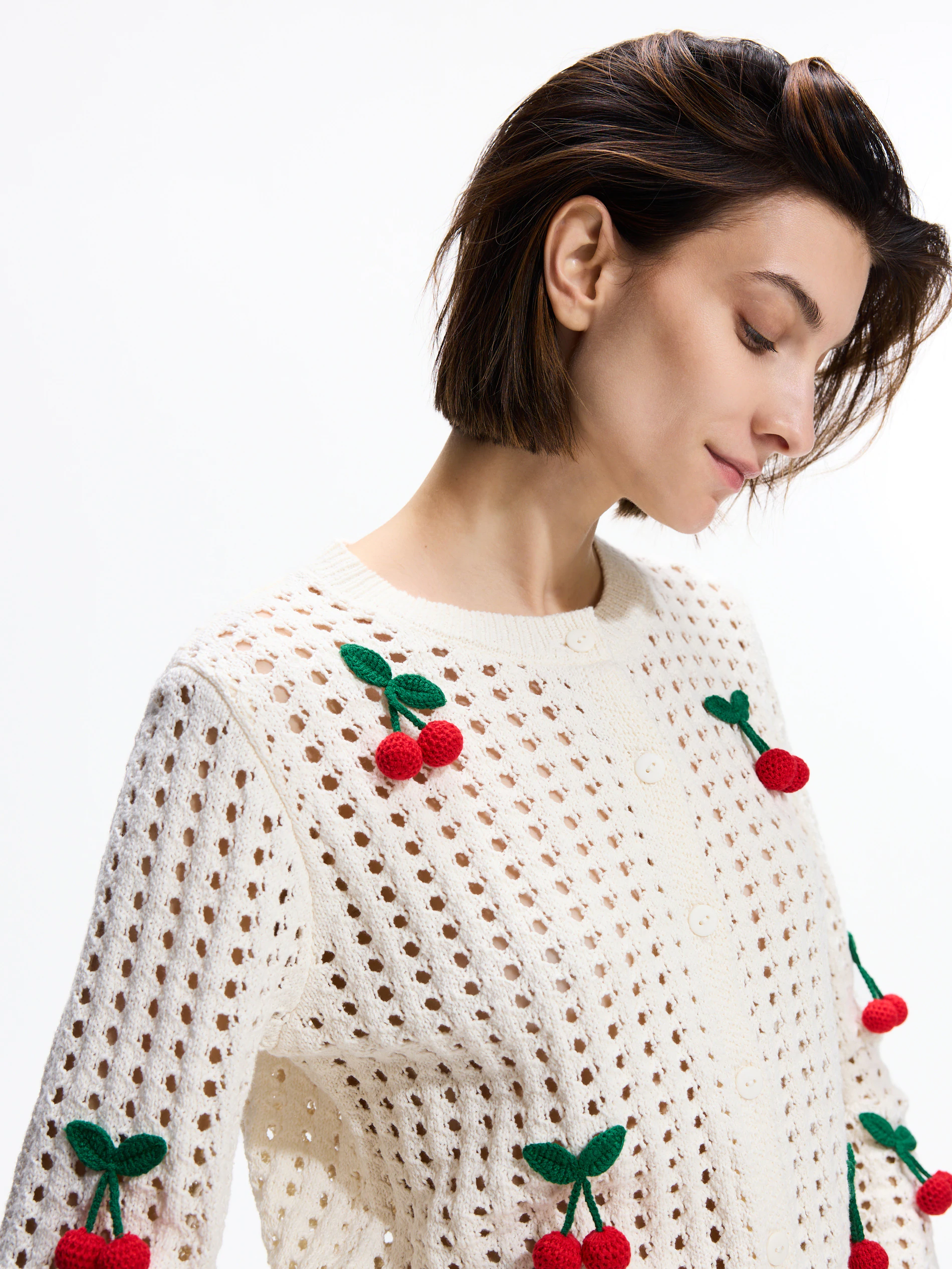 Strickjacke mit Applikationen