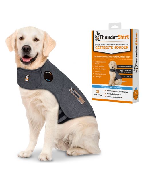 Thundershirt Ontspannend Vest Voor Gestreste Honden Grijs - Direct rustgevend