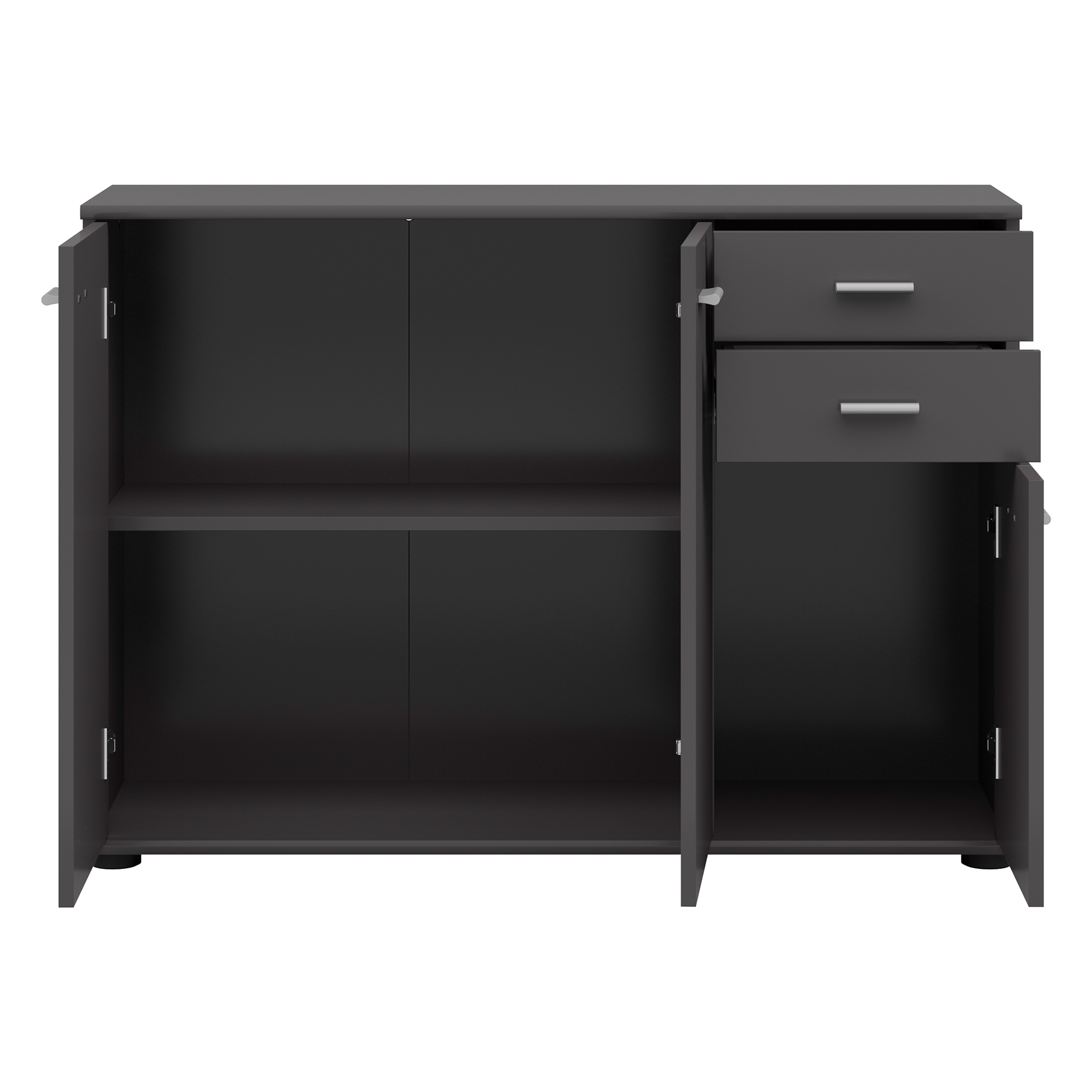 Kommode - anthrazit - 3 Türen - 106 cm breit