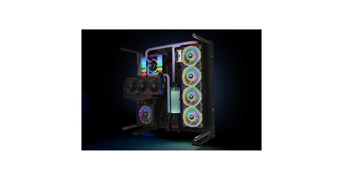 ThermaltakeRiing Quad 12 RGB Radiator Fan TT Premium Edition Single Fan Pack - White case fan  (Wit, 120 x 120 x 25 mm)