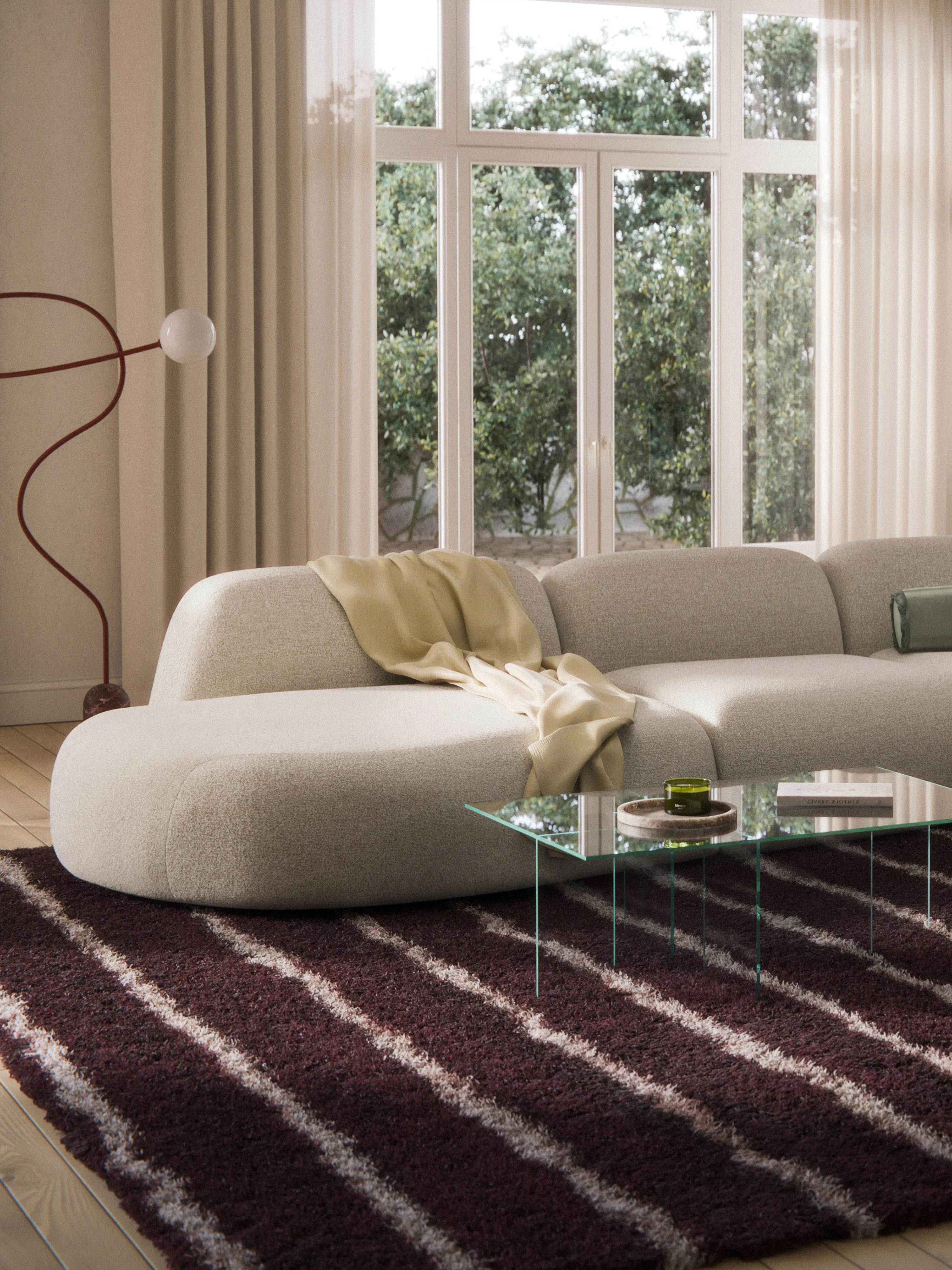 Bouclé chaise module Wolke
