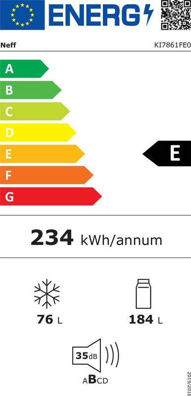 Neff - KI7861FE0 - Inbouw Koelvriescombinatie - 178 cm