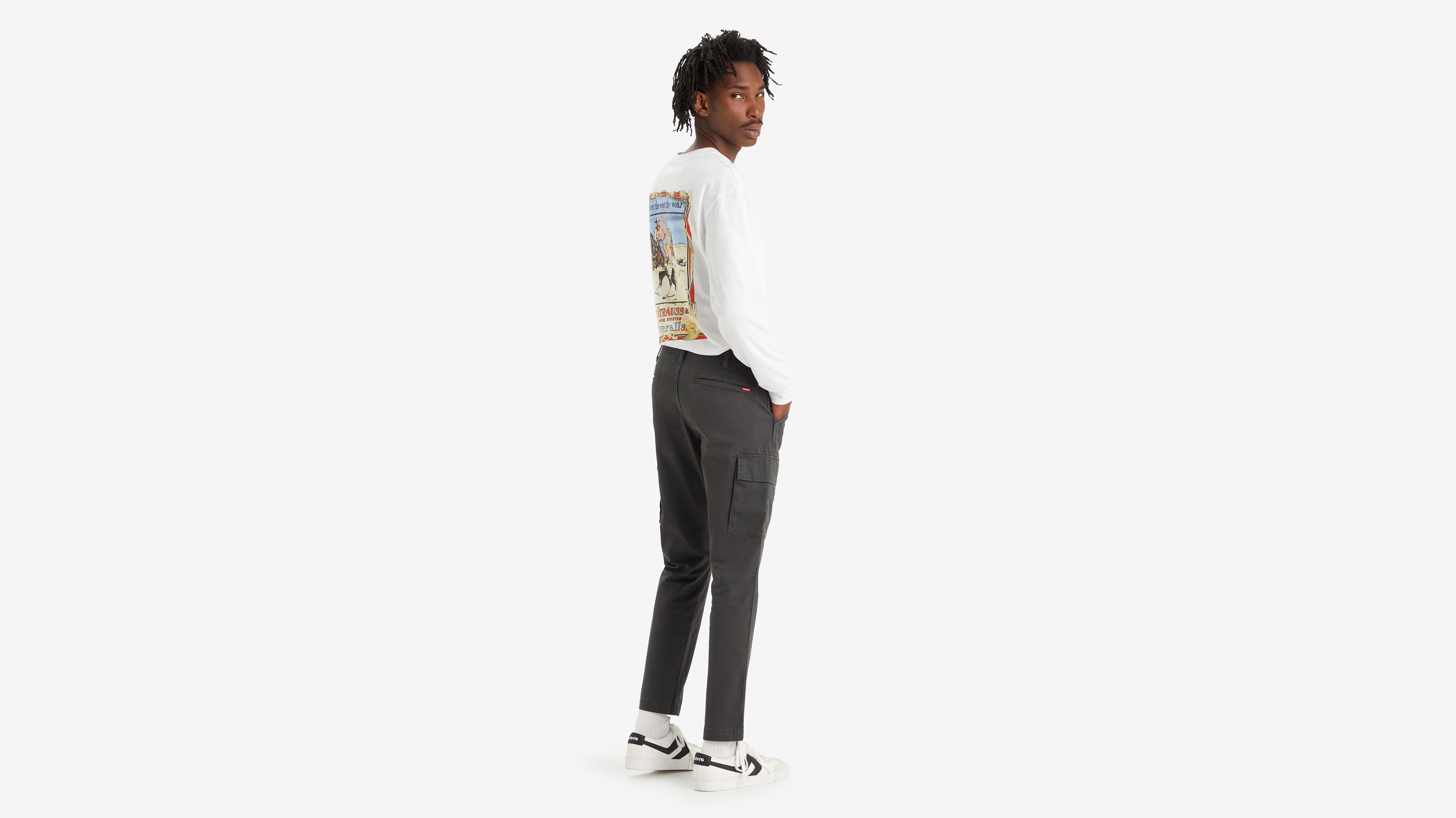 Pantalon XX Cargo slim - Pirate Black Stretch Twill - Noir