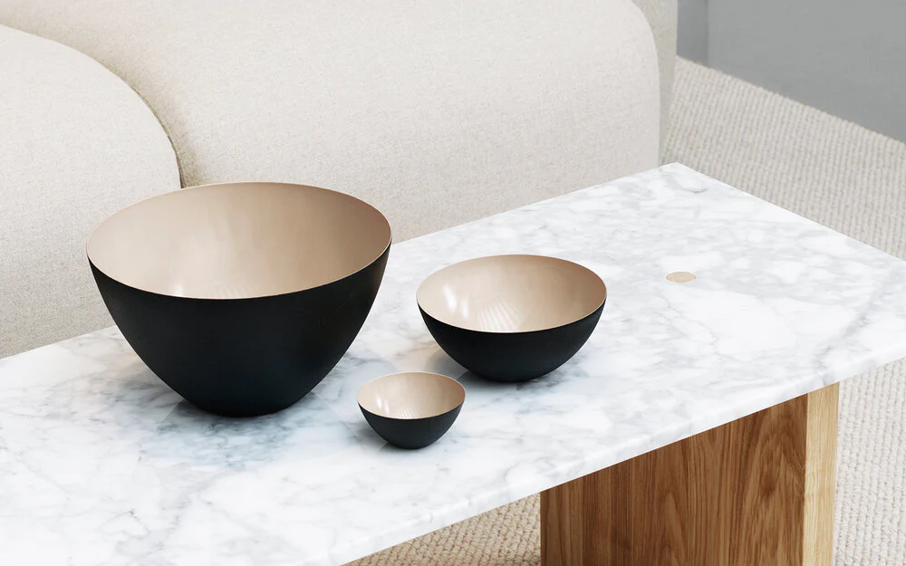 Normann Copenhagen  Krenit skål, sand - Ø16 cm.